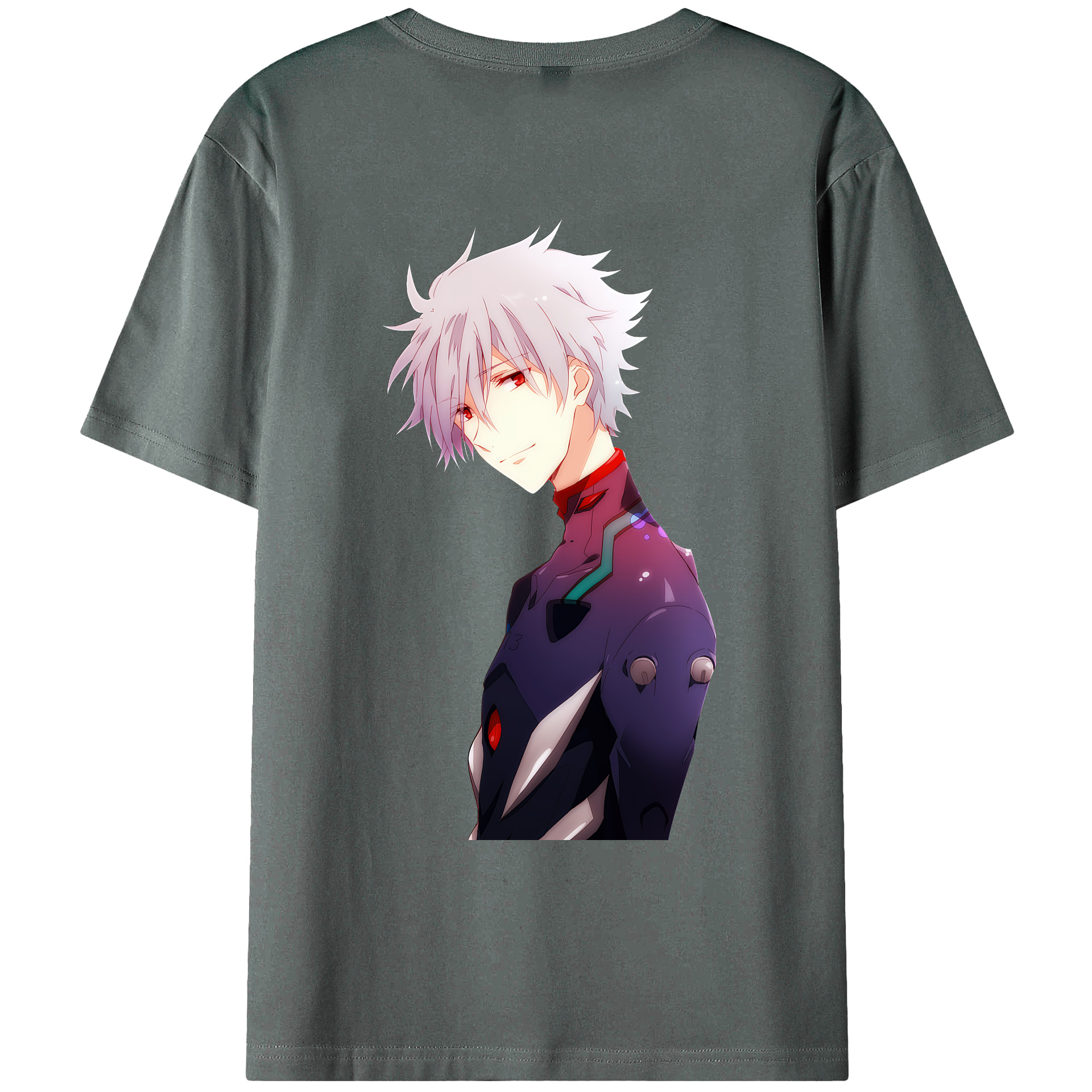 （画像用） EVA 新世紀エヴァンゲリオン 綿100％ メンズ半袖Tシャツ（バックプリント） 通気性